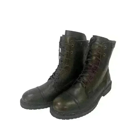 DIESEL UNPLAGGED Men's Brown Leather Boots Casual, Ankle Size US 11.5 EUR 45 - Picture 3 of 14